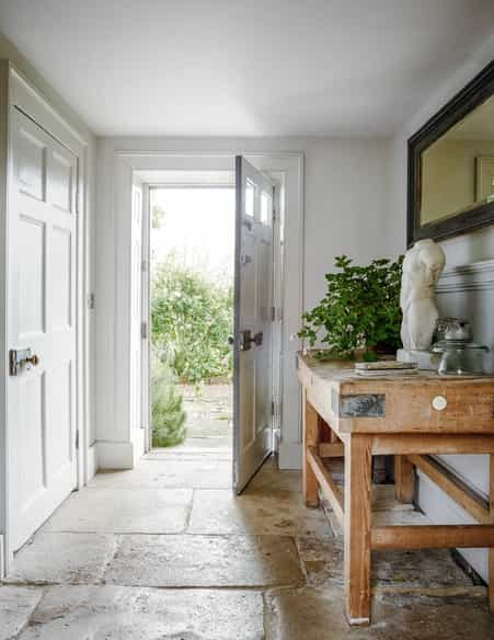 stone floor hallway